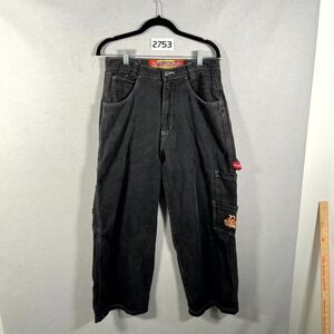 Vintage B One Soul Baggy Carpenter Jeans Youth XL Black Cotton Bugle Boy